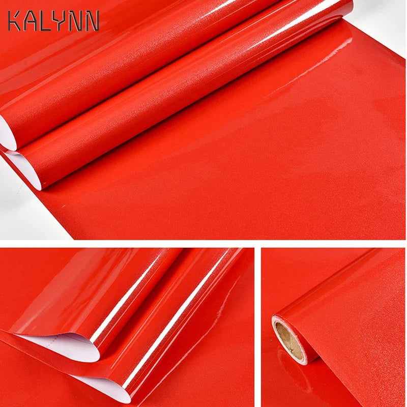 Shiny Red Self-Adhesive Vinyl Contact Paper | Kitchen & Home Self-Adhesive Contact Paper Qme