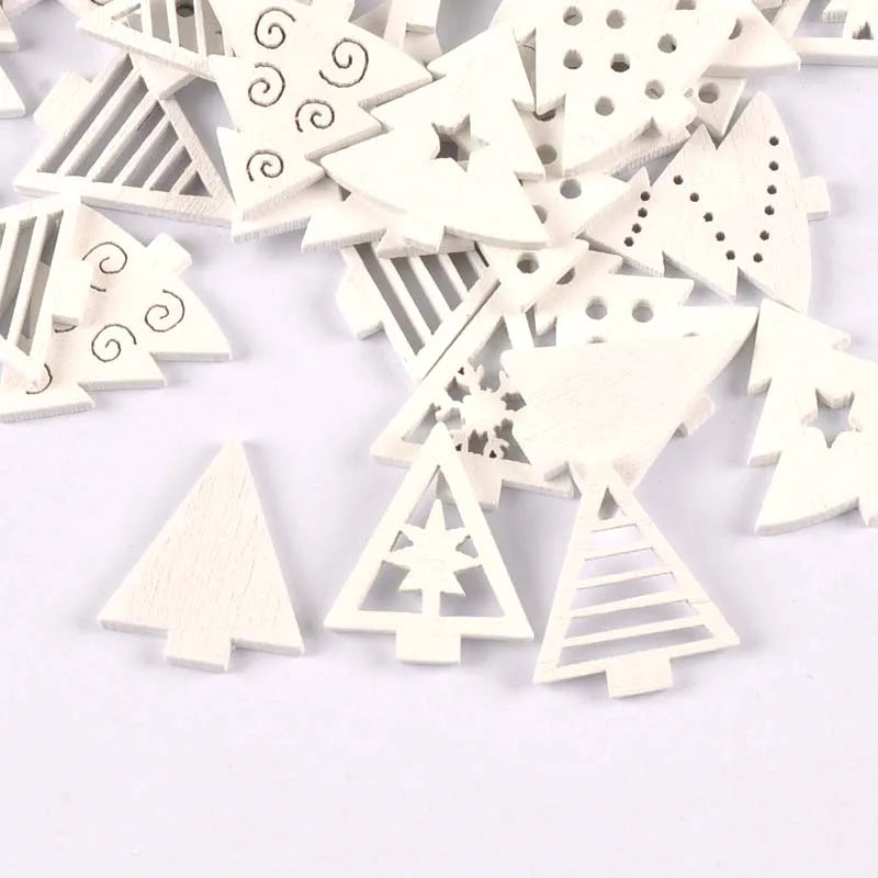 White Wooden Christmas Tree Shapes – DIY Craft & Scrapbooking Wooden Craft Shapes Qme