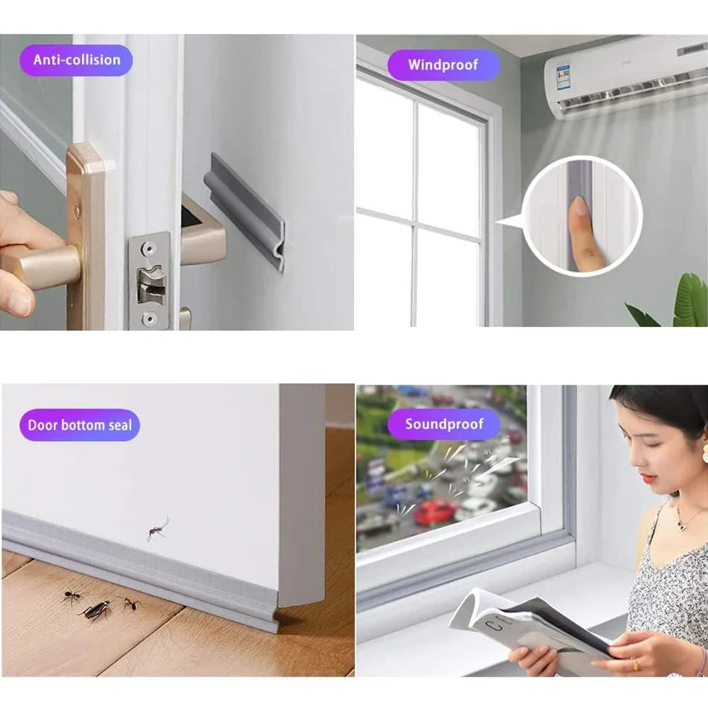 Self-Adhesive Door & Window Sealing Strip – Nylon Weatherstrip Weatherstrip Sealing Tape Qme