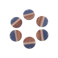 Tri-Color Resin Wood Round Charms – DIY Jewelry Pendants DIY Jewelry Charms Qme 02