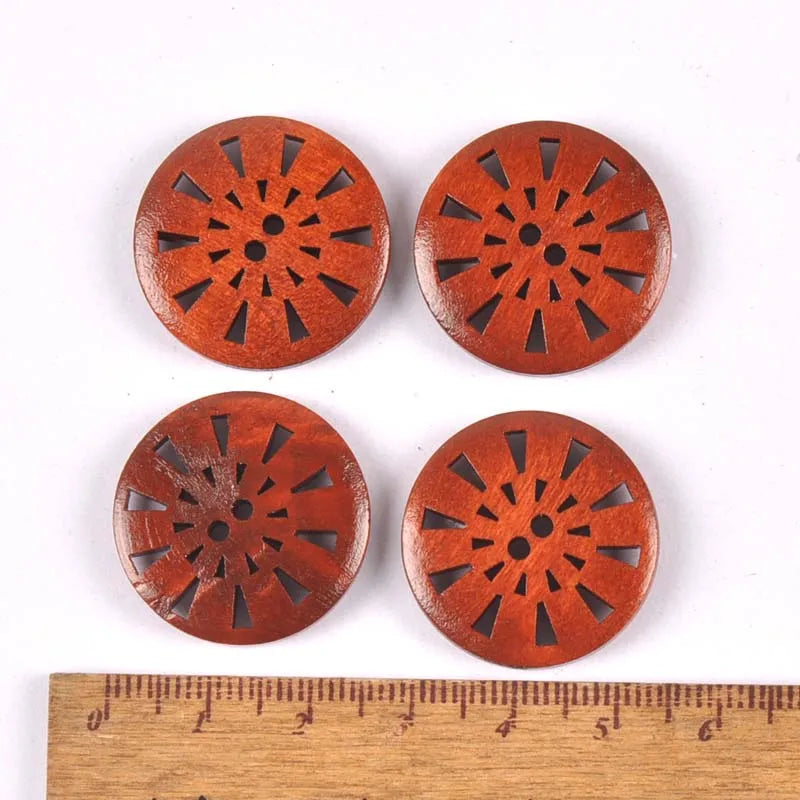 Retro Mixed Wood Buttons for Sewing & DIY Crafts | 20pcs Wood Craft Buttons Qme