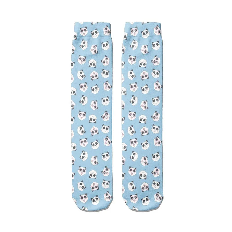 Cute Panda Cartoon Women's Novelty Socks – Korean Style Novelty Socks Qme style10 One Size China Mainland