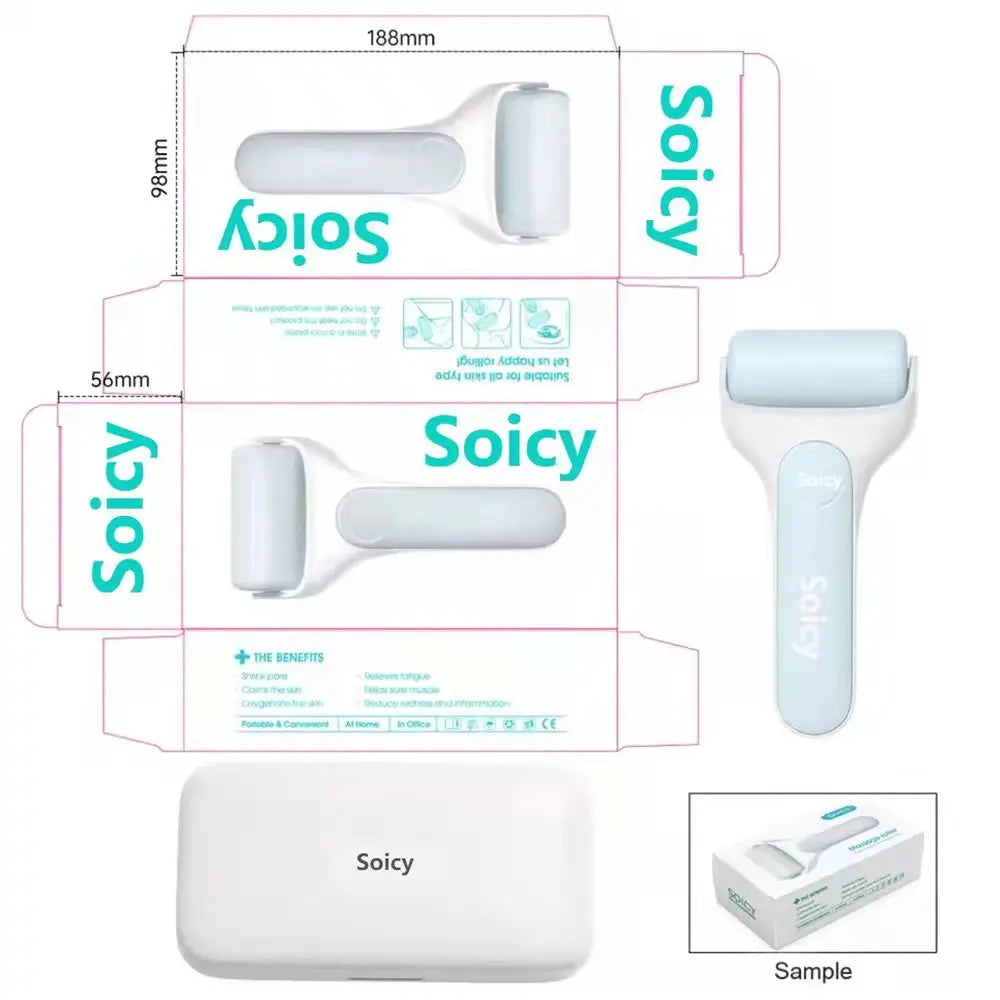Hello Face Soicy S20 Ice Roller – Cooling Skin Massage Tool Ice Face Roller Qst