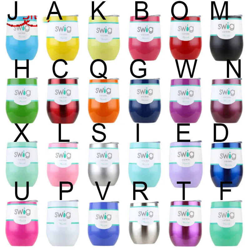 Swig Egg-Shaped Insulated Tumbler 6oz 12oz Vacuum Cup Insulated Tumbler Qst