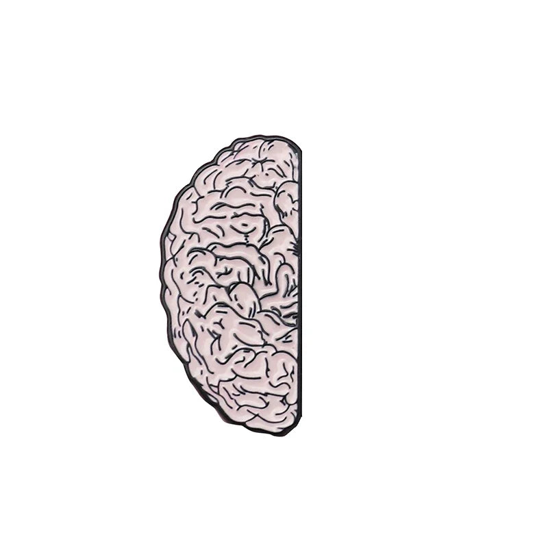 Heart & Brain Anatomy Enamel Lapel Pin – Custom Art Brooch Enamel Lapel Pin Qme Brain