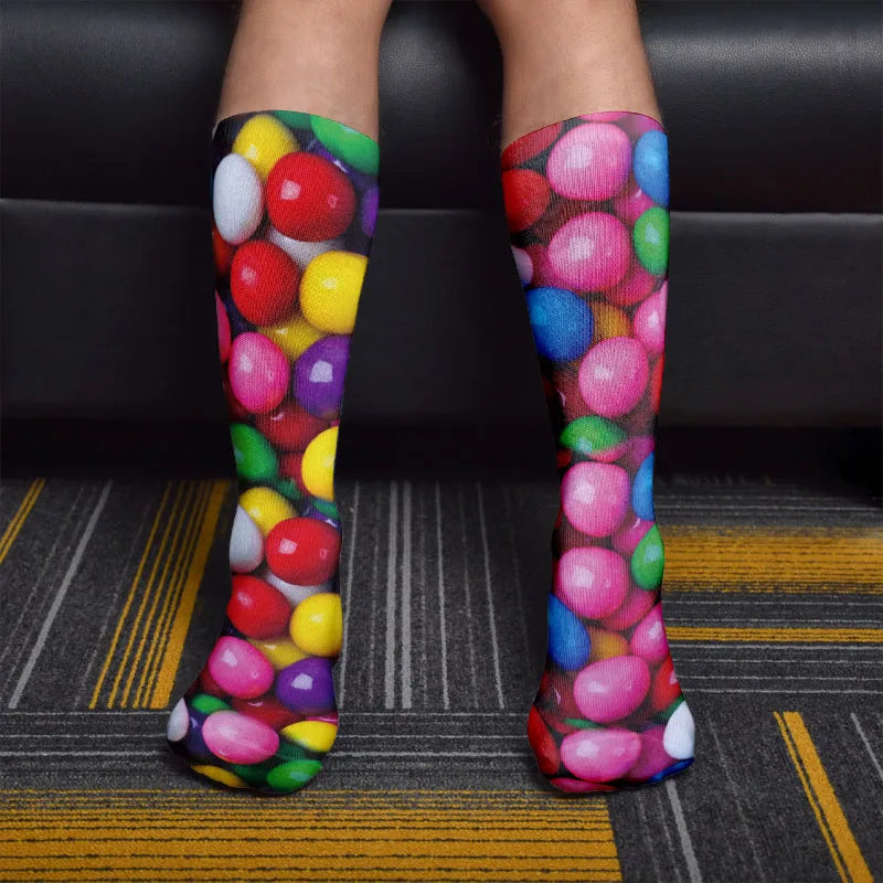 3D Candy Ice Cream Novelty Socks – Soft, Fun & Colorful Novelty Patterned Socks Qme