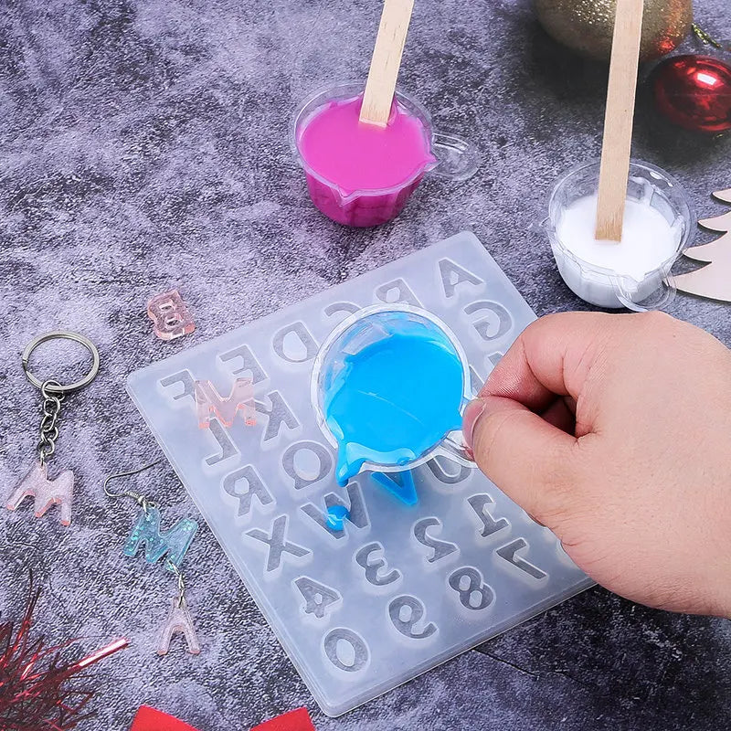 Alphabet & Number Silicone Resin Molds – Keychain & Jewelry DIY Silicone Resin Mold Qme