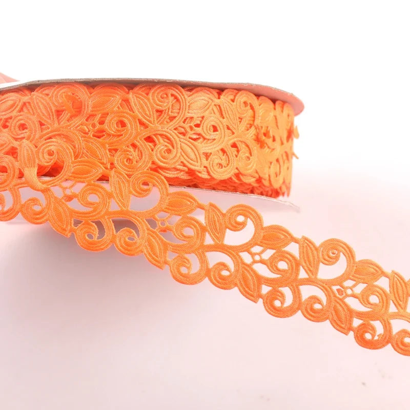 DIY Flower Embroidery Ribbon – Polyester Sewing Trim, 19 Colors Embroidery Ribbon Trim Qme