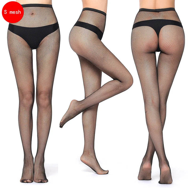 Women's Hollow Out Fishnet Tights – Black Fashion Pantyhose Fishnet Tights Qme S mesh One Size