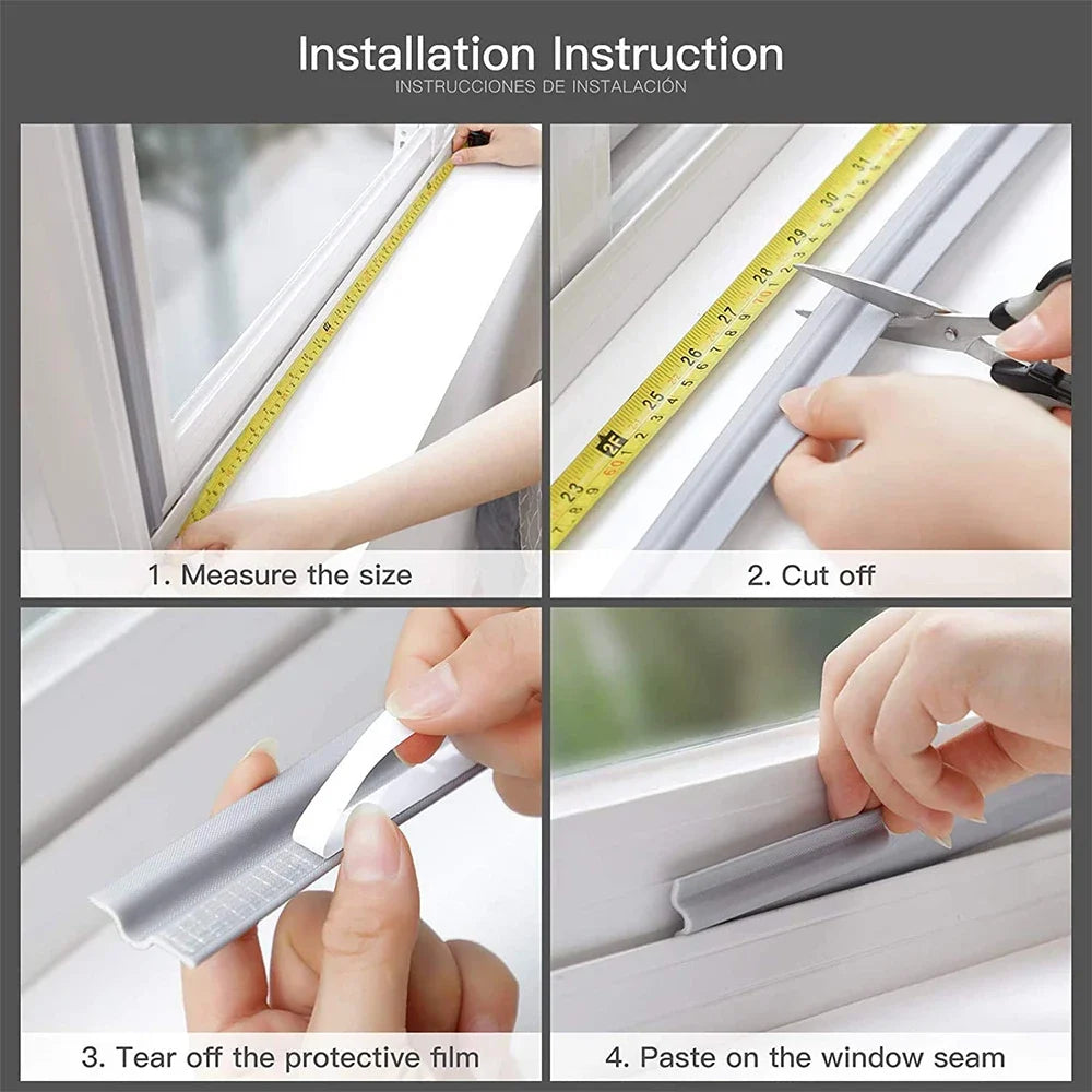 Self-Adhesive Door & Window Sealing Strip – Nylon Weatherstrip Weatherstrip Sealing Tape Qme