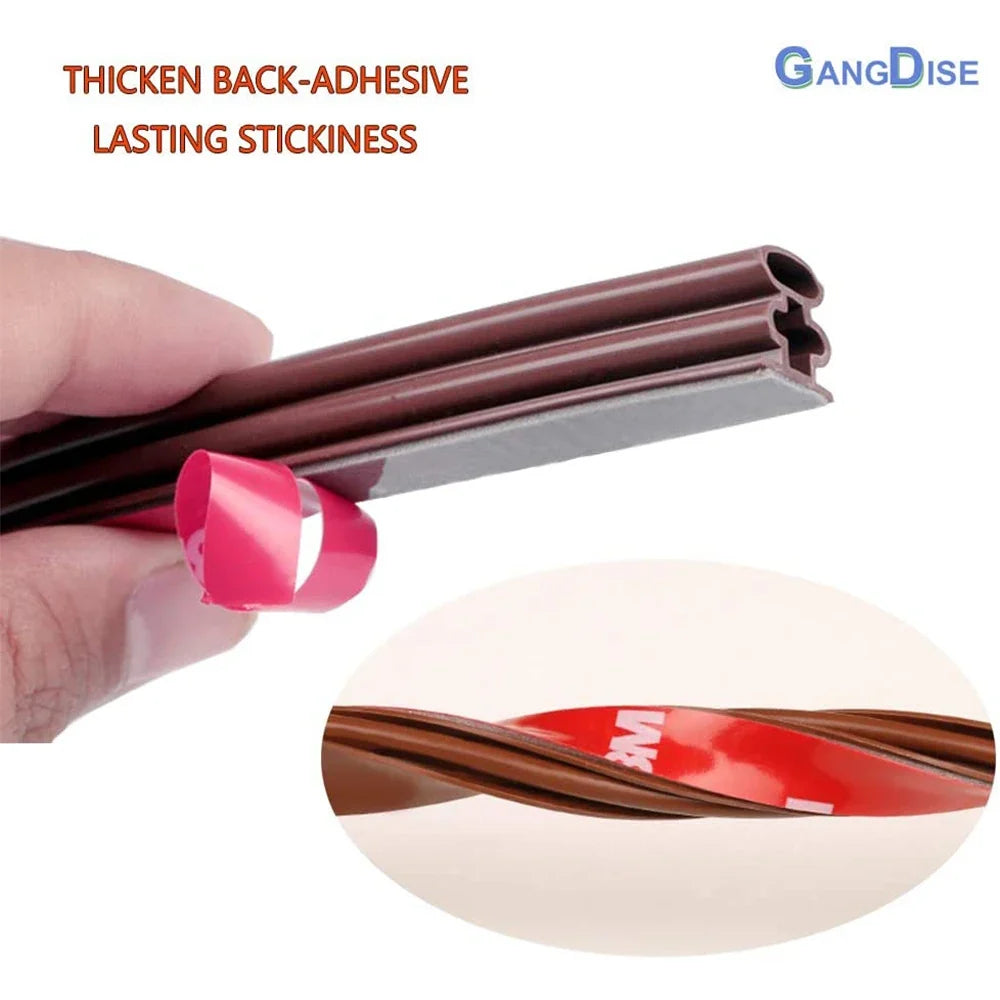 6M Self-Adhesive Silicone Rubber Door & Window Sealing Strip Rubber Sealing Strip Qme