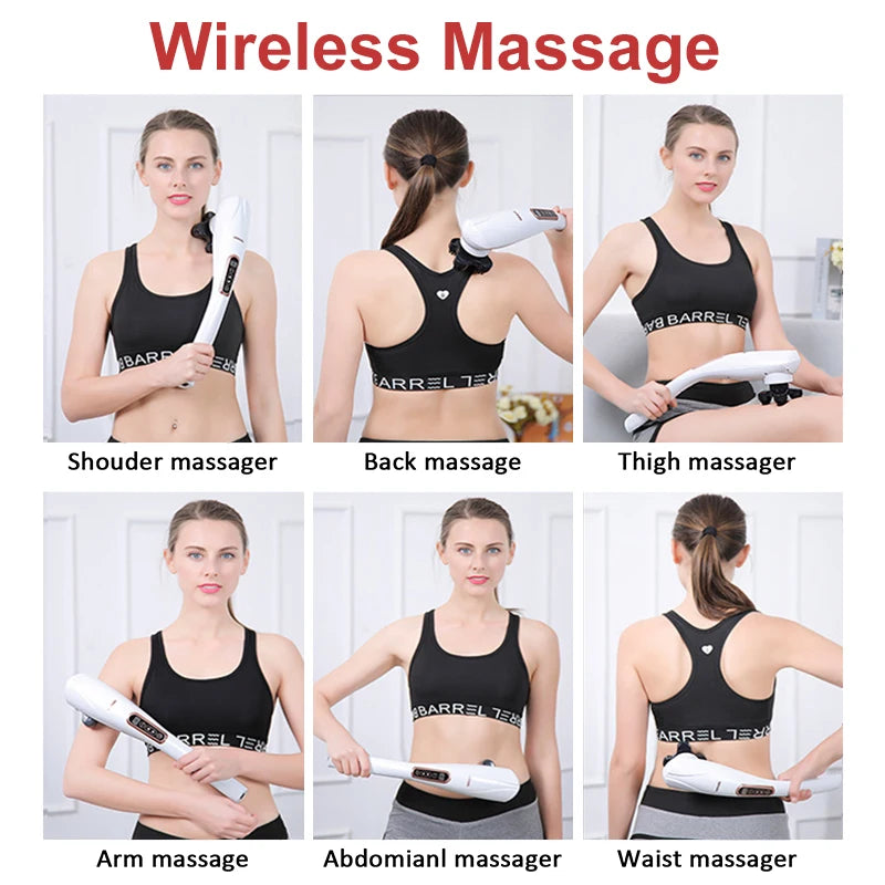 Electric Dolphin Massage Stick – 6-Head Full Body Massager Percussion Body Massager Qst