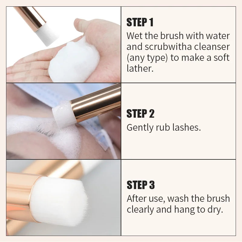 Soft Bristle Eyelash Cleaning Brush – Lash Extension Cleaner Lash Cleaning Brush Qme