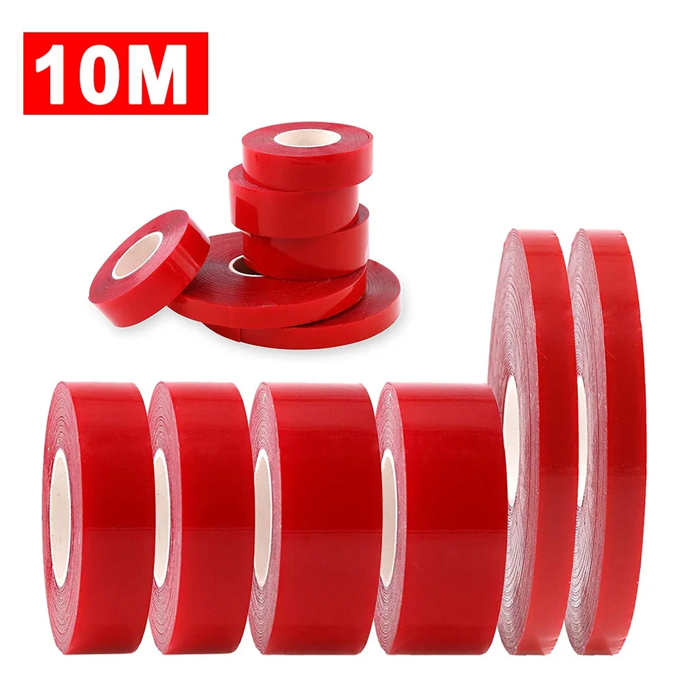 10M Double Sided Acrylic Tape – Transparent Waterproof Strong Double Sided Tape Qme