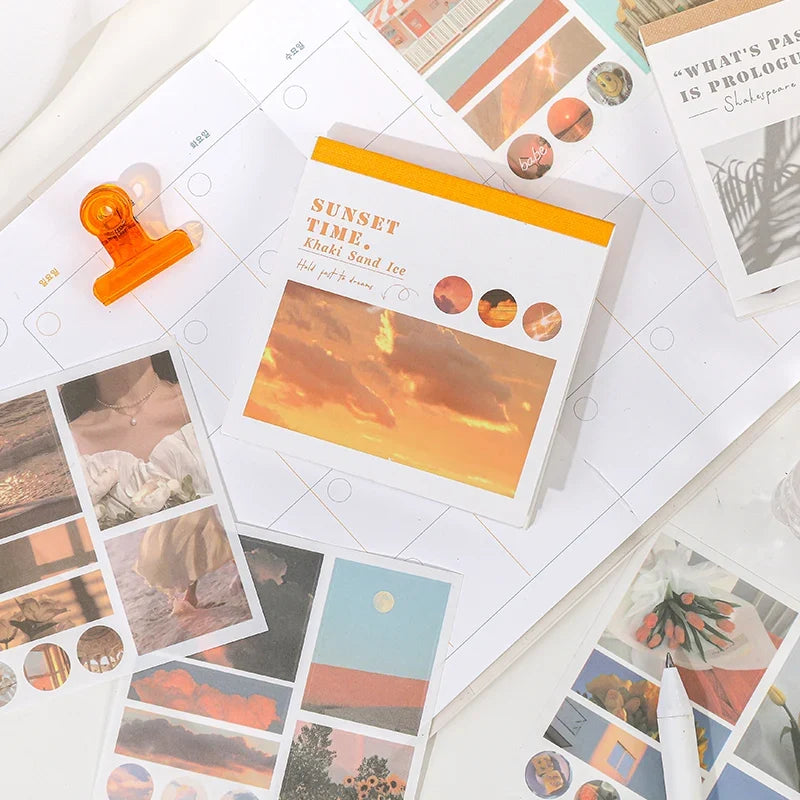 Washi Paper Sticker Book – 50 Sheets & 50 Aesthetic Patterns Washi Sticker Book Qme