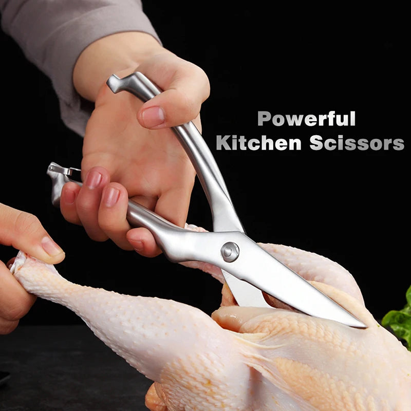 XITUO Stainless Steel Kitchen Scissors – Heavy-Duty Multipurpose Kitchen Scissors Qst