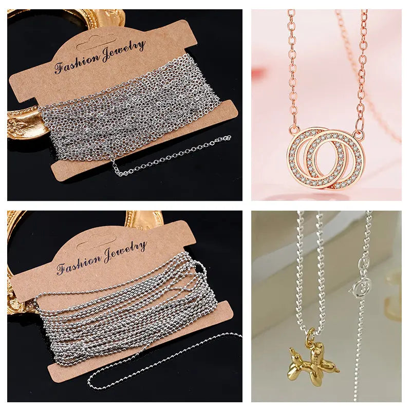 6 Types Jewelry Making Chains – Plated Silver Gold Copper Jewelry Making Chain Qme