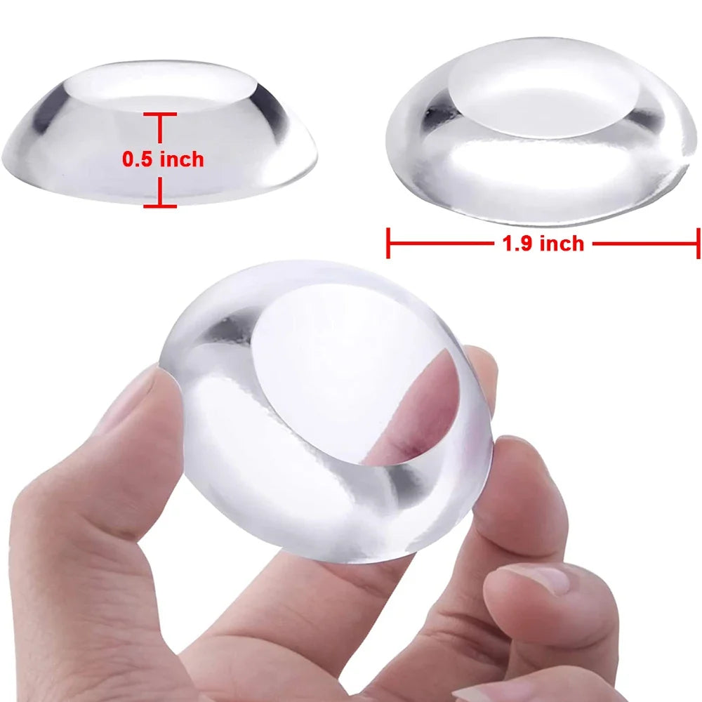 Self-Adhesive Door Stopper Wall Protector – Soft Round Bumper Door Bumper Guard Qme