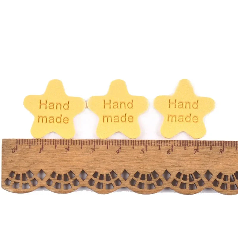 Star Embossed Leather Labels for DIY Sewing & Crafts | 20 Pcs Sewing Labels Qme 2