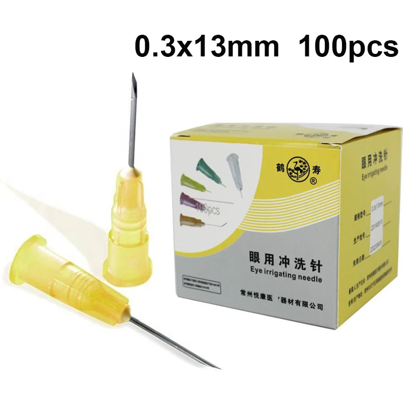 100pcs 30G Disposable Cosmetic Micro Needles 4mm 13mm 25mm Cosmetic Micro Needles Qst 0.3x13mm