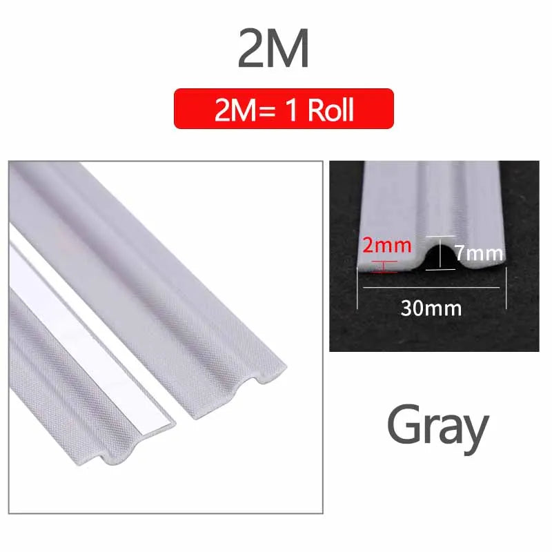2M Foam Weather Strip for Windows & Doors – Draft & Dust Seal Window Weather Strip Qme Gray 2M