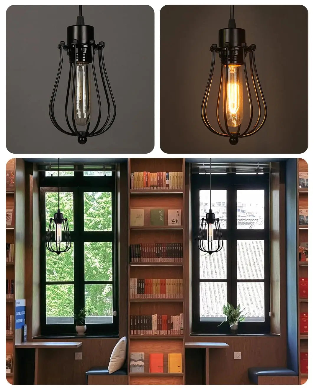 Vintage Concrete Pendant Light – Retro Industrial Hanging Lamp Pendant Light Fixture Qme