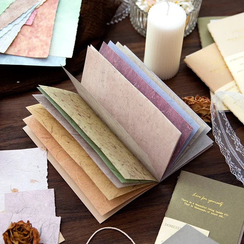 24-Sheet Vintage Junk Journal Paper Book | DIY Scrapbooking Kit Craft Paper Book Qme