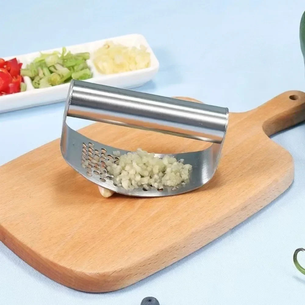 Stainless Steel Manual Garlic Press Mincer & Vegetable Crusher Garlic Press Qme