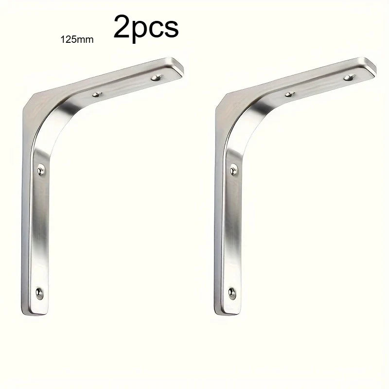 Heavy Duty Stainless Steel L-Shape Floating Shelf Brackets Shelf Brackets Qme 125mm