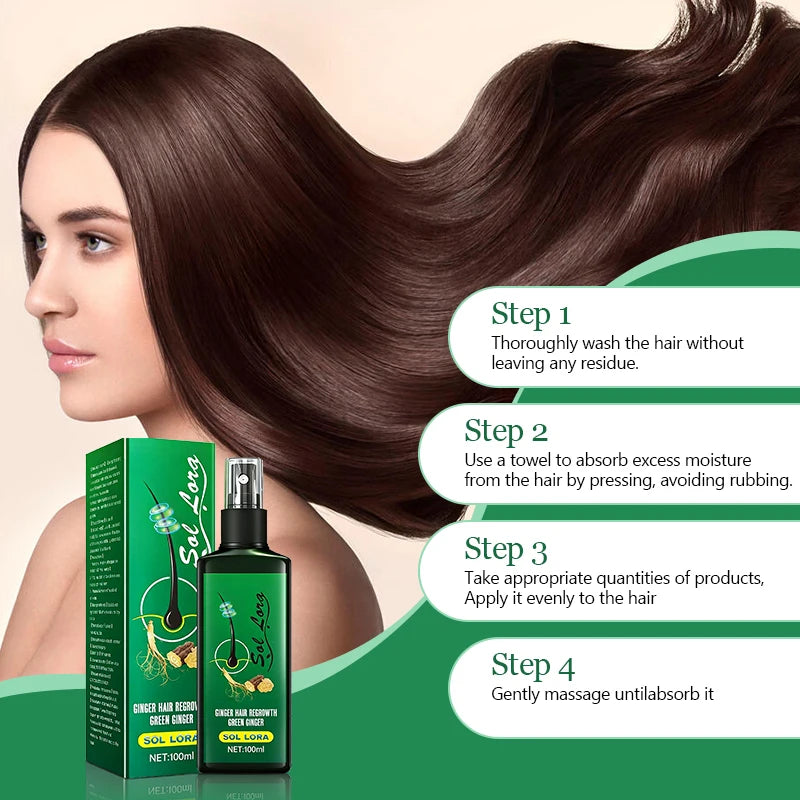 Ginger Hair Growth Spray – Scalp Nourishment & Strengthening Hair Growth Spray Qst