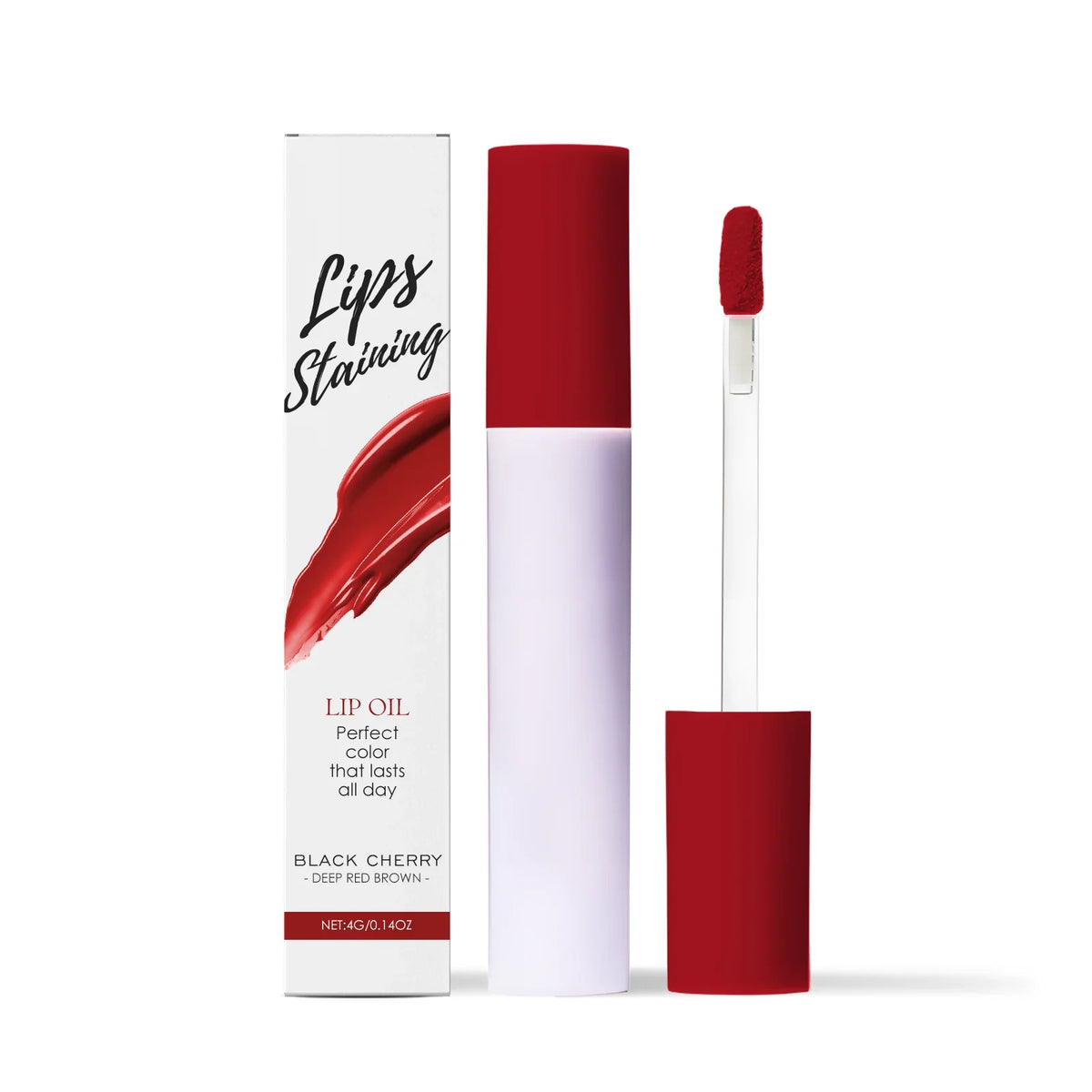 Qme Mirror Lip Oil Gloss – Long-Lasting Stain & Moisture Lip Oil Gloss Qme BLACK CHERRY