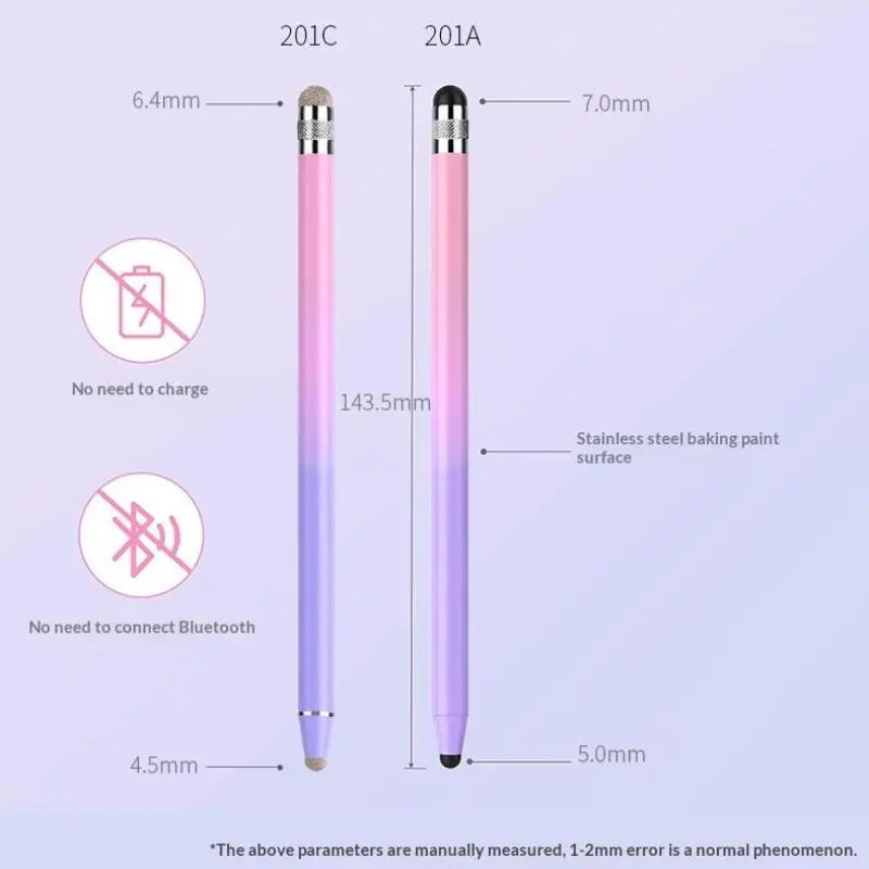 Mesh Fiber Capacitive Stylus Pen | Double Nib Touch Screen Capacitive Stylus Pen Qme