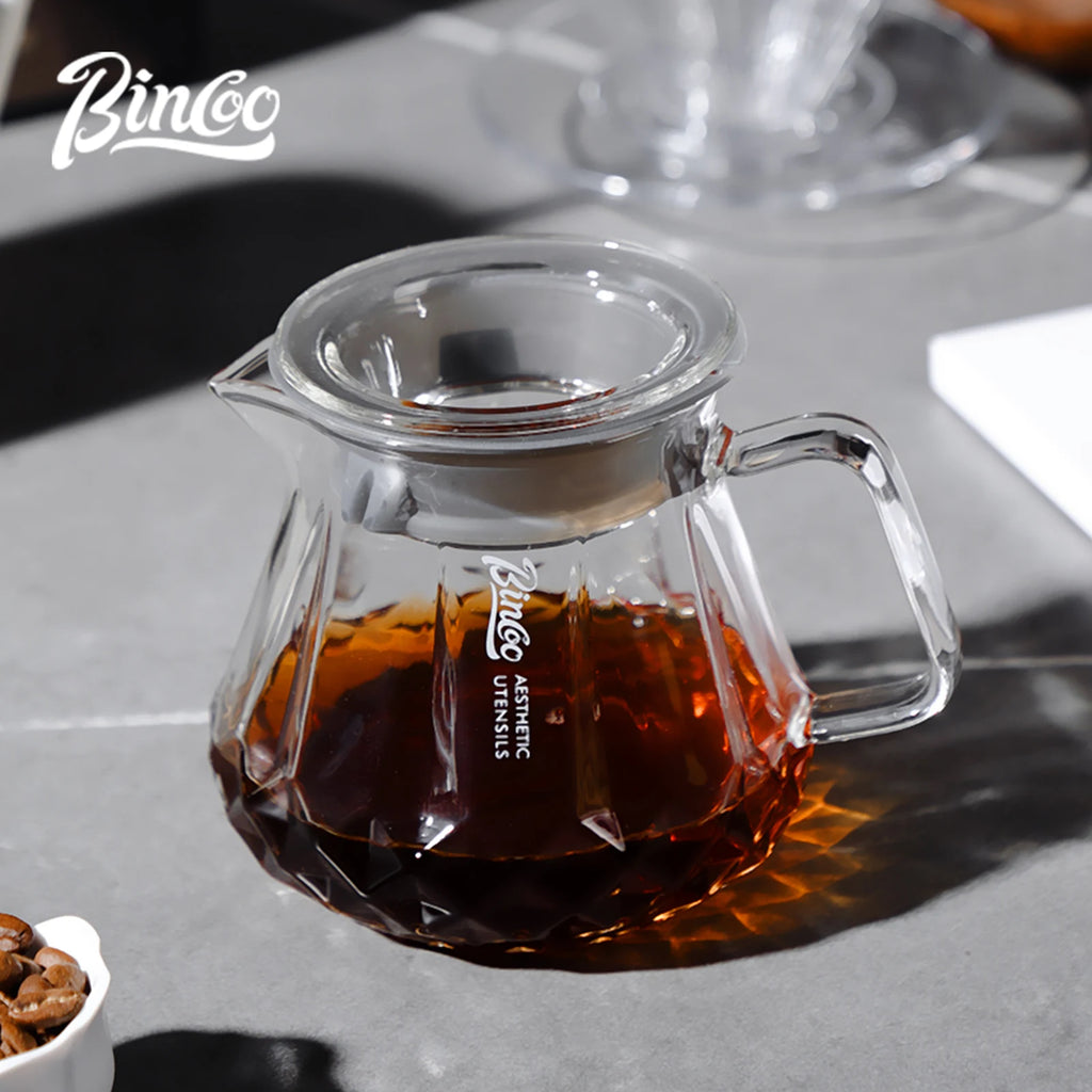 Bincoo Borosilicate Glass Coffee Sharing Pot 400ML/600ML Coffee Sharing Pot Qst