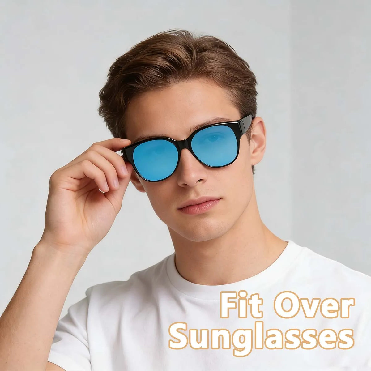 VOPHA Retro Fit-Over Sunglasses UV400 Polarized – Men & Women Fit-Over Sunglasses Qst Black blue