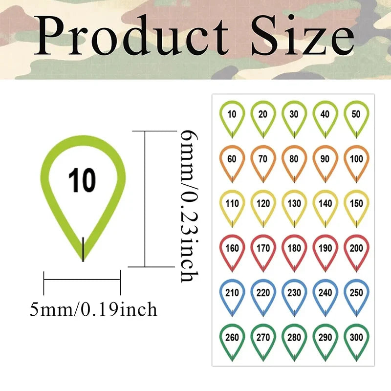 Rifle Scope Turret Dope Sticker Tags – 10 Sheets | Qme Scope Turret Stickers Qme