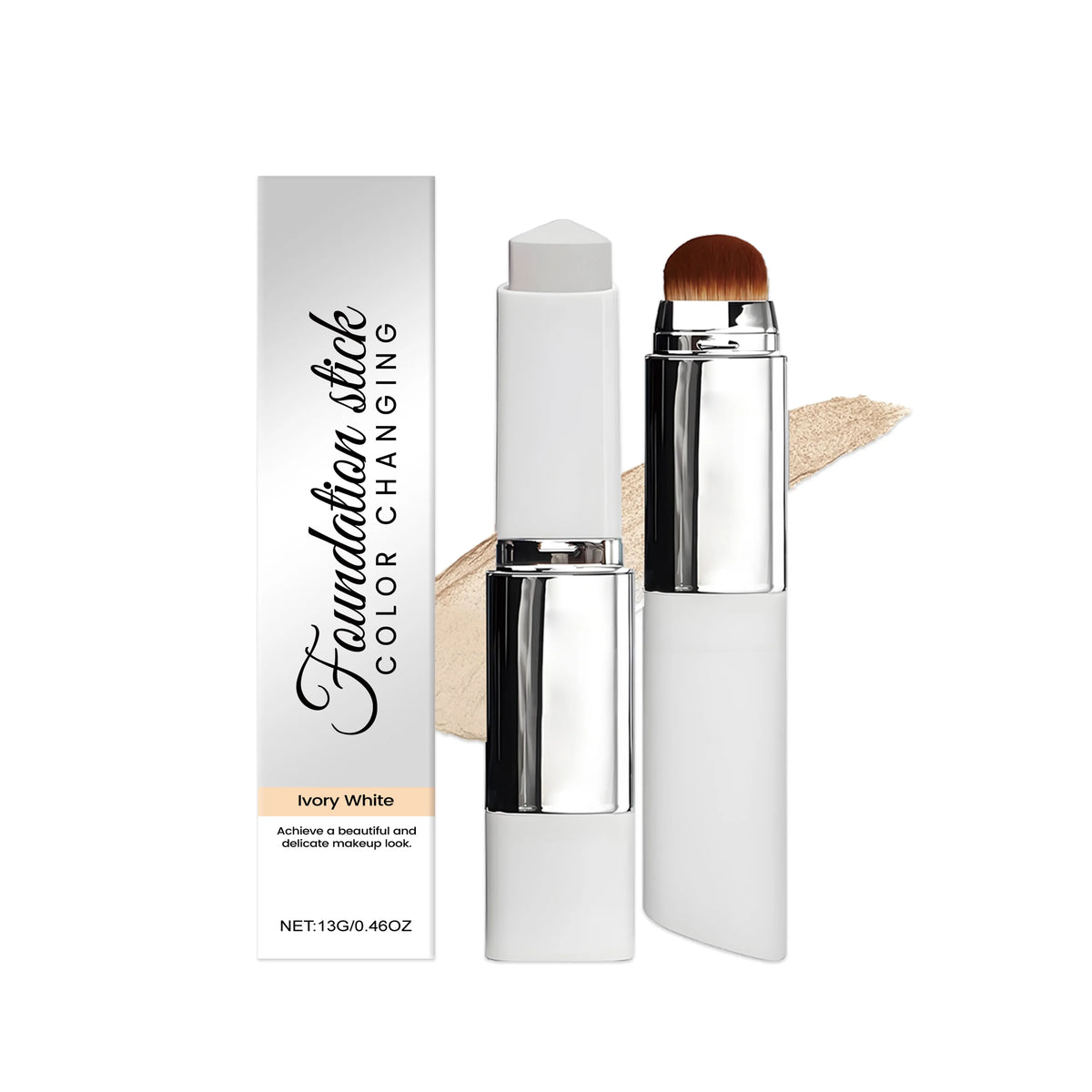 Korean 2-in-1 Color Changing Foundation & Concealer Stick Foundation Concealer Stick Qst Ivory White 13g