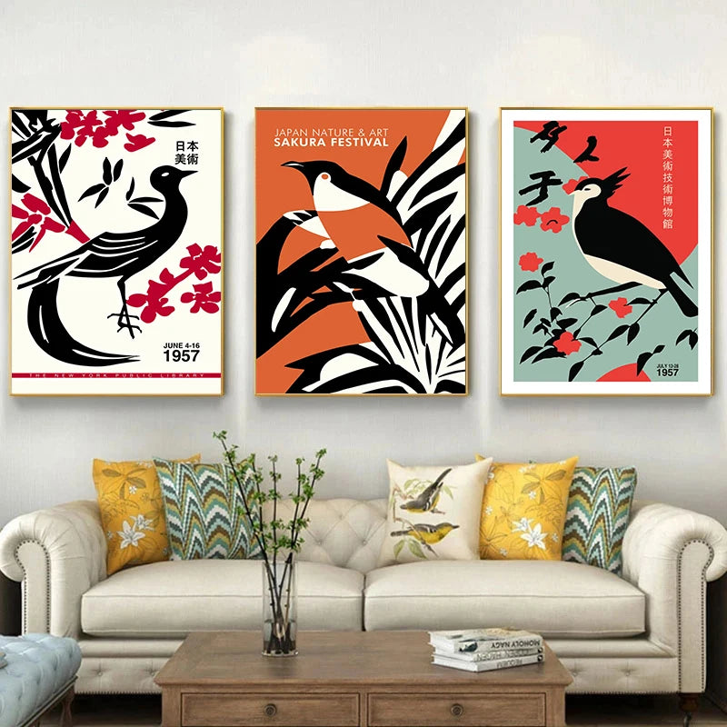 Vintage Japan Mount Fuji Canvas Wall Art Poster Unframed Canvas Wall Art Qst