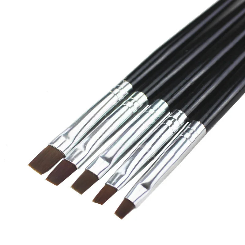 Dental Resin Brush Pens Silicone Composite Shaping Tools 5 Pcs Dental Resin Brush Set Qme