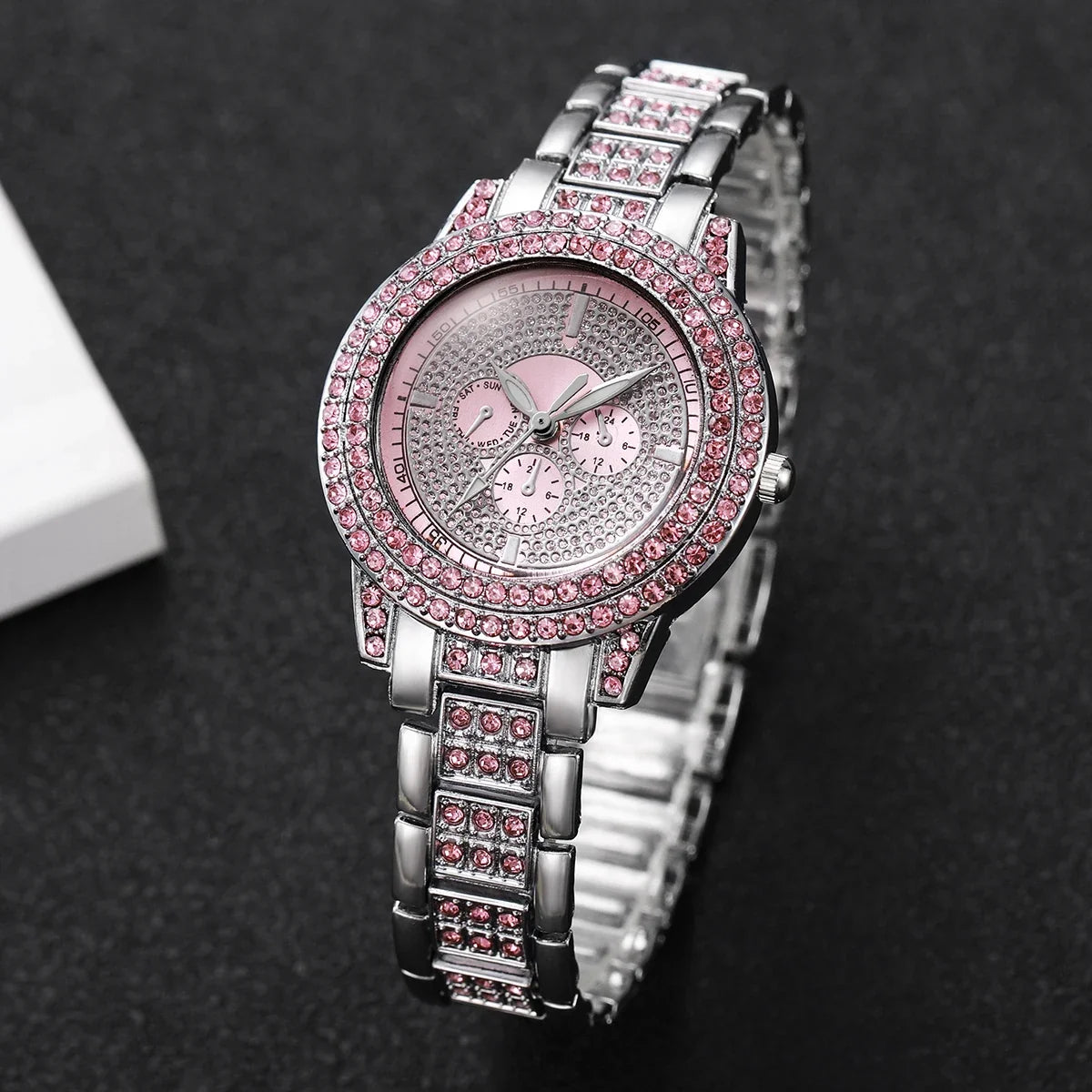 Luxury Rhinestone Women's Watch – Elegant Diamond Wristwatch Ladies Fashion Watch Qme