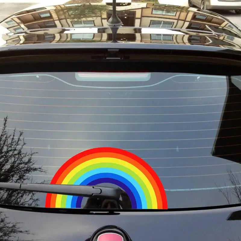 Rainbow Car Sticker – Waterproof Windshield Wiper Decal Automotive Decal Qst