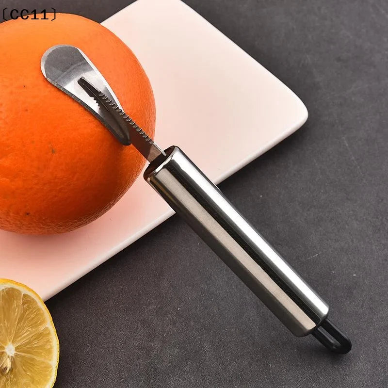 Stainless Steel Orange Peeler & Citrus Tool – Comfort Handle Citrus Peeler Tool Qme