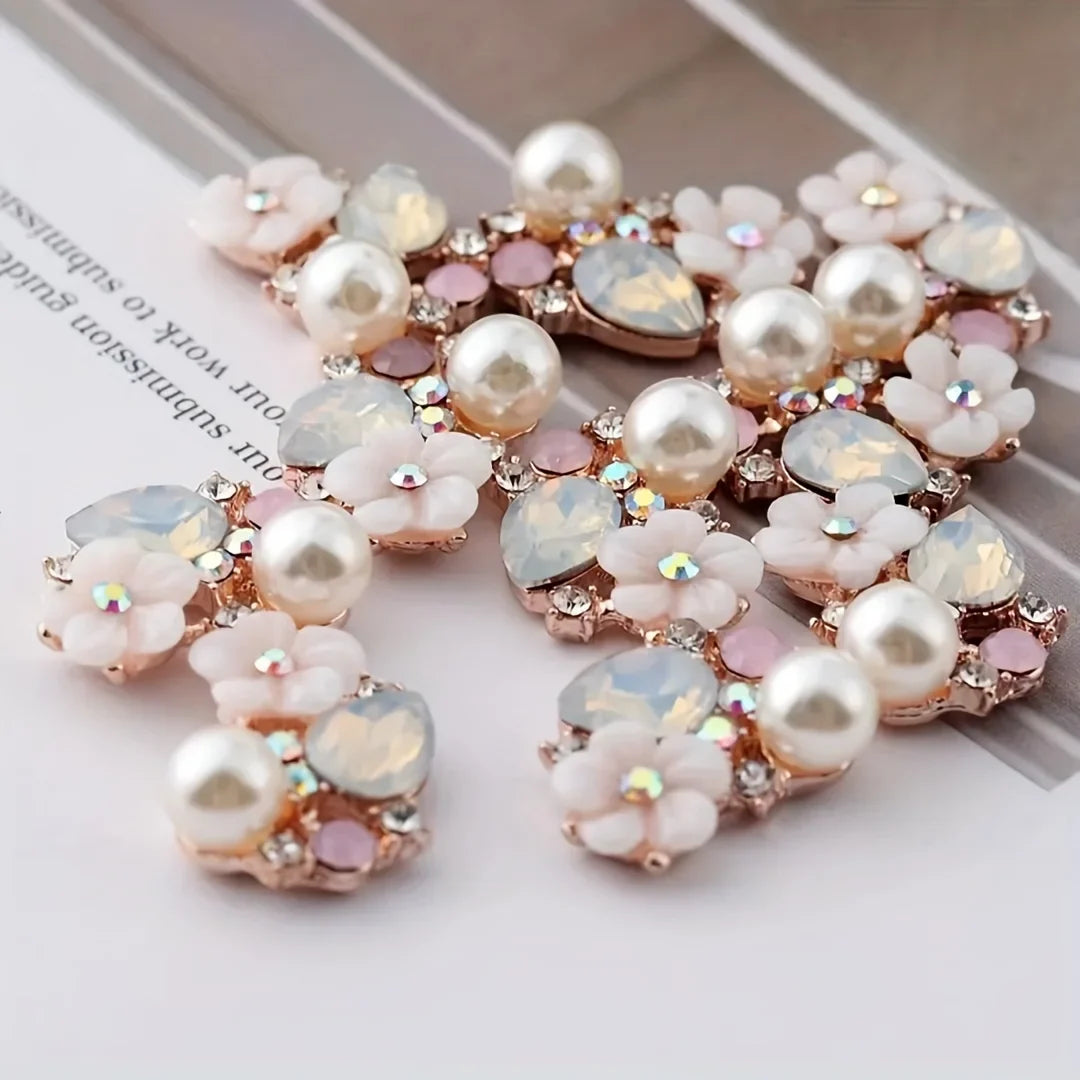 Shell Flower Crystal Rhinestone DIY Jewelry Buckle Pendant DIY Jewelry Pendant Qme
