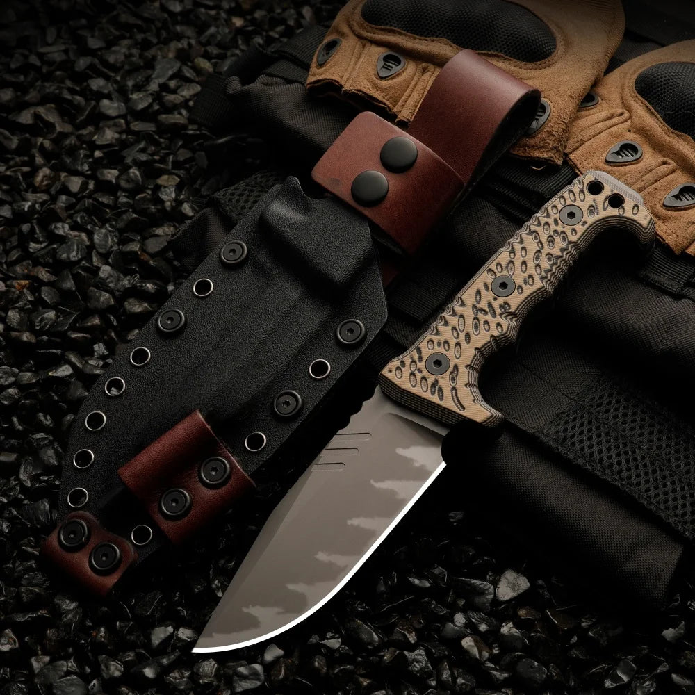 Fixed Blade Camping Knife – Stainless Steel with Sheath Fixed Blade Knife Qst FM023