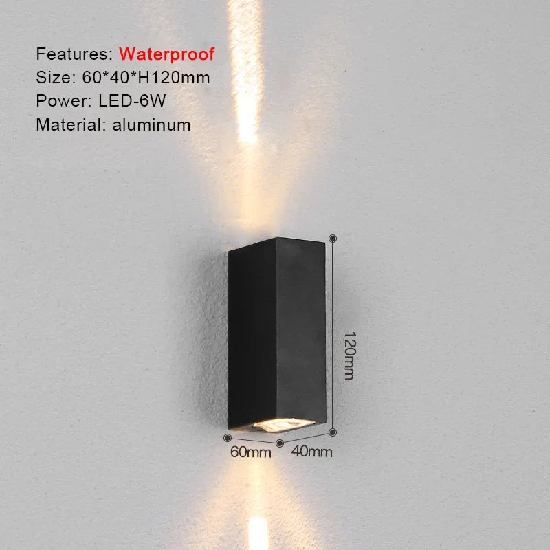 TRAZOS IP65 Waterproof Modern Outdoor Wall Light – 17 Colors Outdoor Wall Light Qme 1048 Warm White (2700-3500K)