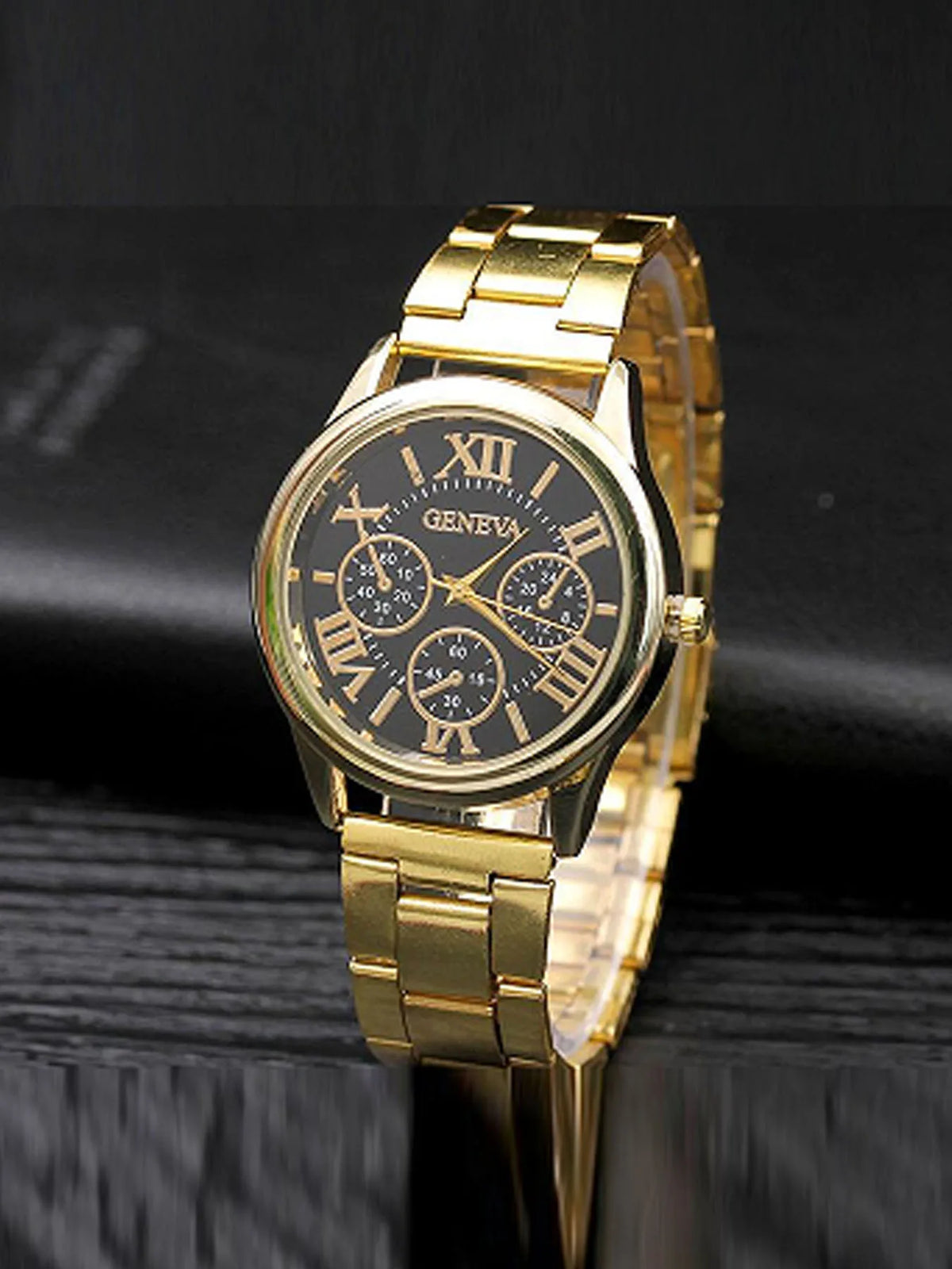 Women's Art Deco 3-Eye Quartz Watch | Light Luxury Wristwatch Quartz Wristwatch Qme