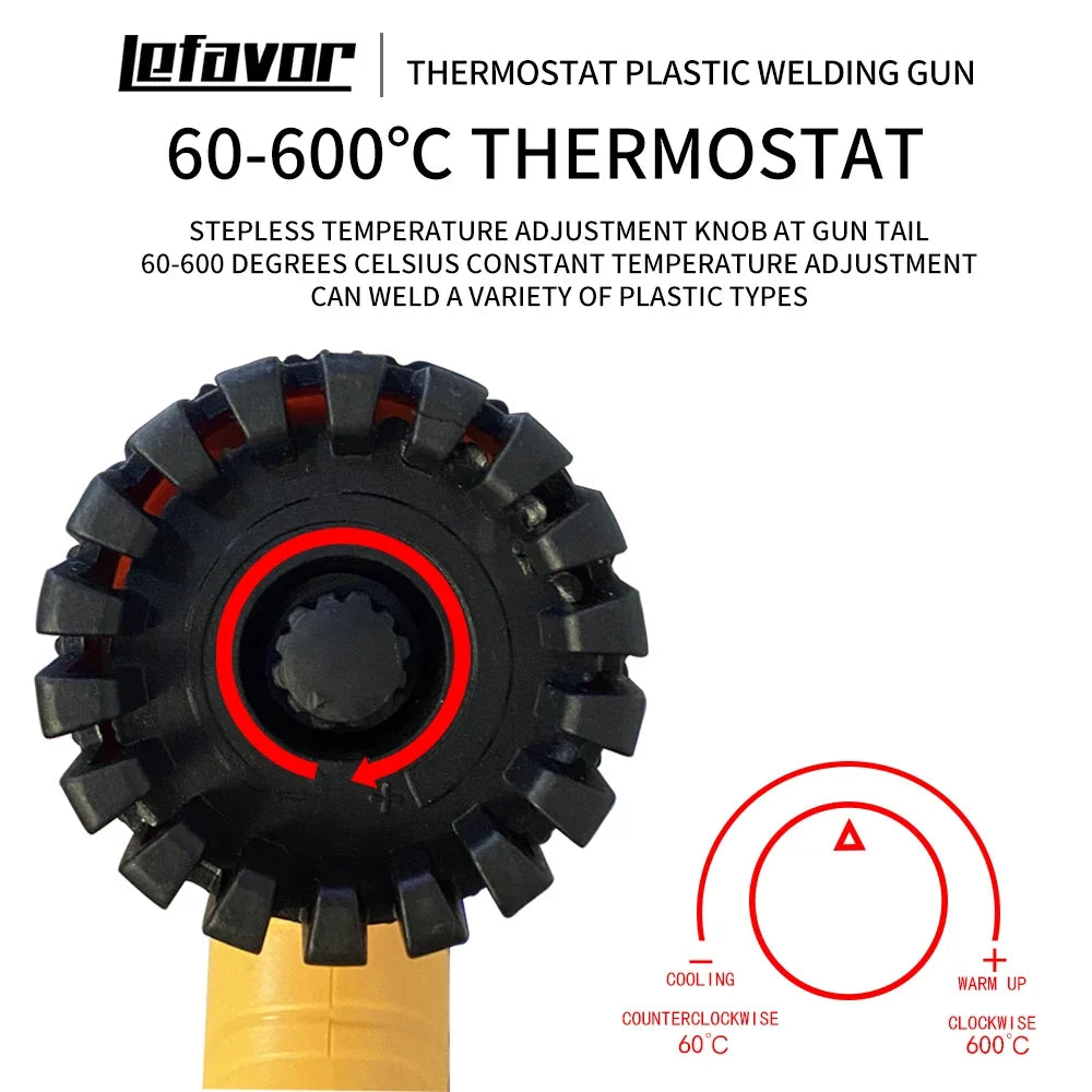 750–1000W Hot Air Welding Gun | Adjustable Temp Plastic Repair Hot Air Welding Gun Qme
