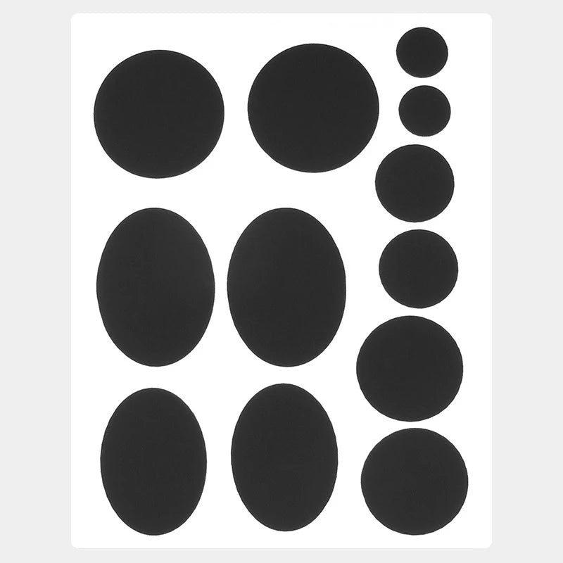 Self-Adhesive Nylon Fabric Repair Patches – Assorted Shapes Fabric Repair Patches Qst black2