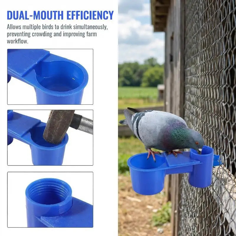 Bird & Chicken Drinker Feeder Cups for Soda Bottles – 20 Pcs Bird Drinker Feeder Qme