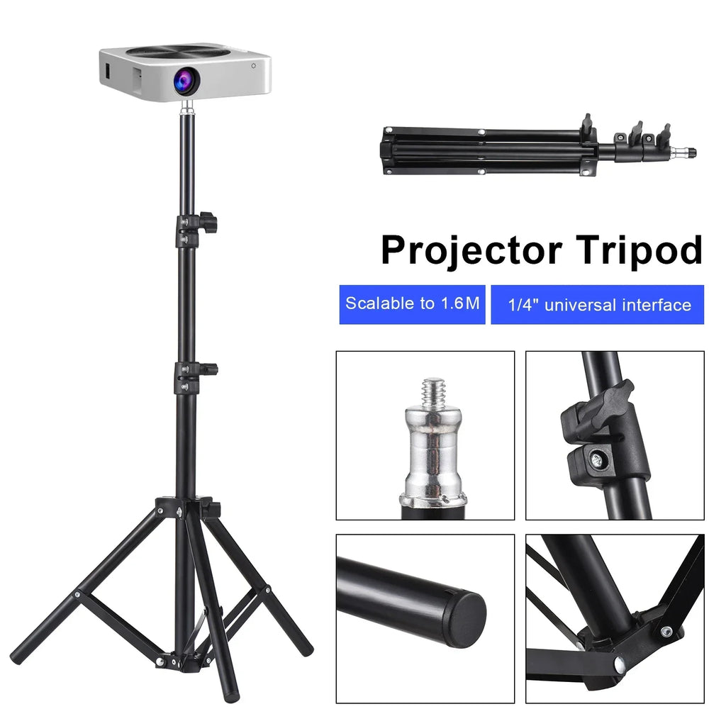 Universal Projector Tripod Stand | Adjustable Aluminum Bracket Projector Tripod Stand Qme Default Title