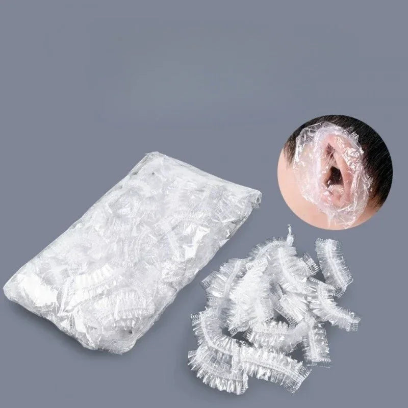 Disposable Waterproof Earmuffs – Shower, Bath & Hair Dyeing Disposable Ear Covers Qme